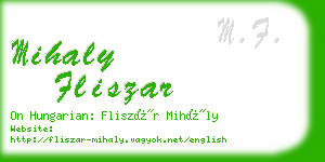 mihaly fliszar business card